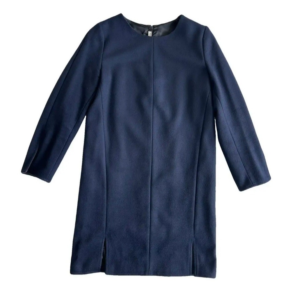 Acne Studios Women's Navy Blue Wool Long Sleeve Mini Dress Size 38 US 8